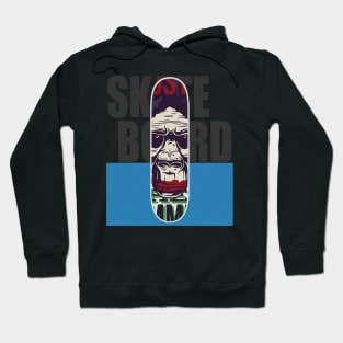 Cool Gorilla Skateboard Graphic Illustration Hoodie